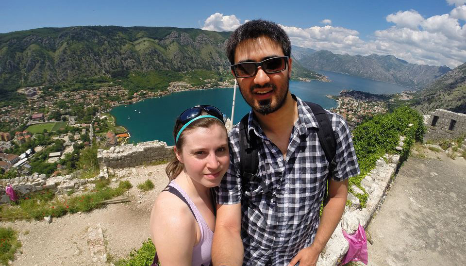 Chad and I after hiking to the top of the Fort in Kotor, Montenegro, last year. 